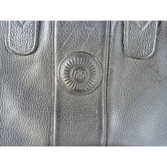 Genuine grain leather M.Par of Scotland professional golfer weekender bag - Picture 2 of 10